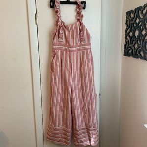 Striped Ruffle Jumpsuit